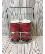 Vtg Coca Cola Advertising Salt &amp; Pepper Shakers W/holder Rack NIP New Coke - $13.50 CAD