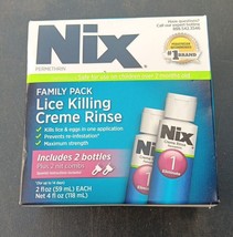 Nix Lice Treatment Lice Killing Cream Rinse Family Pack 4oz (K76) - £18.33 GBP