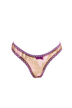 Agent Provocateur Womens Thongs Snake Elegant Ruffle Ribbon Purple Size S - £42.65 GBP