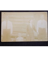 ANTIQUE PHOTO POST CARD 3.5”x 5.5” Family Couple Holding Hands Rustic Lo... - £5.12 GBP