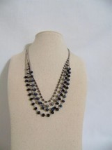 Style &amp; Co. 15-1/2&quot; Silver Tone Three Strand Beaded Necklace E964 $32 - £10.02 GBP