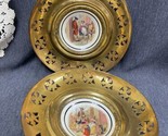 Pair Vintage Regency Bone China Brass Wall Decor - Cries Of London 8.5” ... - $23.76