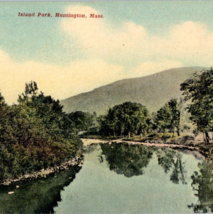 Island Park Huntington Massachusetts Postcard Vintage Antique - £7.86 GBP
