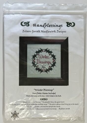 WINTER BLESSINGS Cross Stitch Chart SNOWFLAKE Charm Eileen Gurak + Miracle Mint - £26.90 GBP
