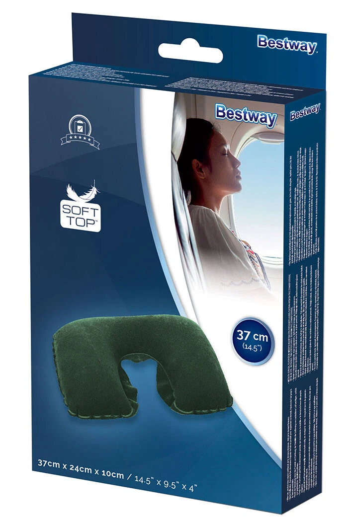 Travel Cervical Pillow Inflatable for Plane, Train, Car, Pool - Neck Sup... - $10.00
