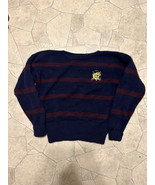 Vintage Polo Ralph Lauren Sweater Multicolor Large L 100% Wool Crest Cro... - $1,524.58 MXN