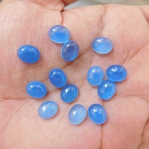 10x14 mm Oval Chalcedony Cabochon Loose Dyed Gemstone Lot 10 pcs - £19.09 GBP