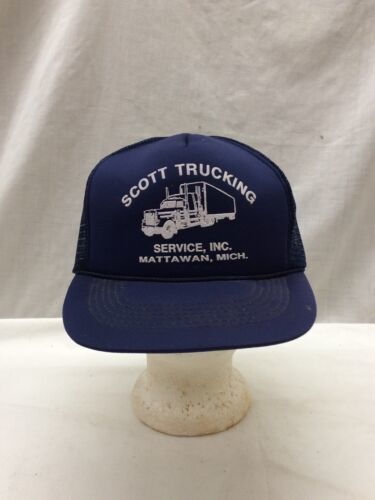 Trucker Hat Baseball Cap Vintage SnapBack Mesh Scott Trucking Mattawan, MI - $39.99