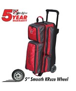 KR Strikeforce Konvoy 3 Ball Triple Roller Red Smoke Bowling Bag - €167,52 EUR
