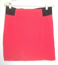 Xhilaration Cotton Blend Salmon Orange Skirt w/Black Elastic Waistband Sz L - £17.93 GBP