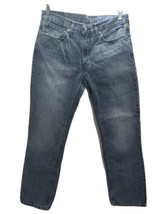 Levi&#39;s Men 514 Blue Jeans Straight Leg Cotton Denim 34x30 Medium Wash - £13.35 GBP