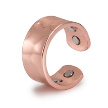 Vinterly Copper Magnetic Ring Mens Health Energy Simple Adjustable Ring Open Cuf - £12.32 GBP