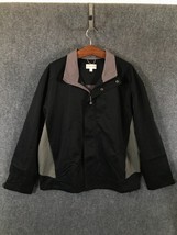 Cutter &amp; Buck Windbreaker Men&#39;s Size L Full Zip/Button Black Comfort - $13.19