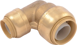 3/4 Inch X 1/2 Inch 90 Degree Reducing Elbow, Push to Connect Brass Plumbing Fi - £35.14 GBP