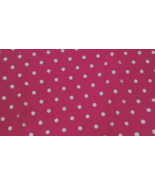 Fabric Timeless Treasures Shimmering Silver Polka Dots on Bright Maroon ... - $3.52 CAD