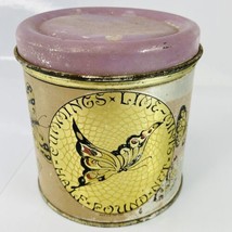 VTG Cummings Lime Mints Candy Tin Half Pound Litho Butterfly Advertising Antique - £30.93 GBP
