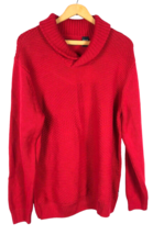 Chaps Ralph Lauren Sweater Size M Red Cowl Neck 100% Cotton Thick Knit F... - $925.85 MXN