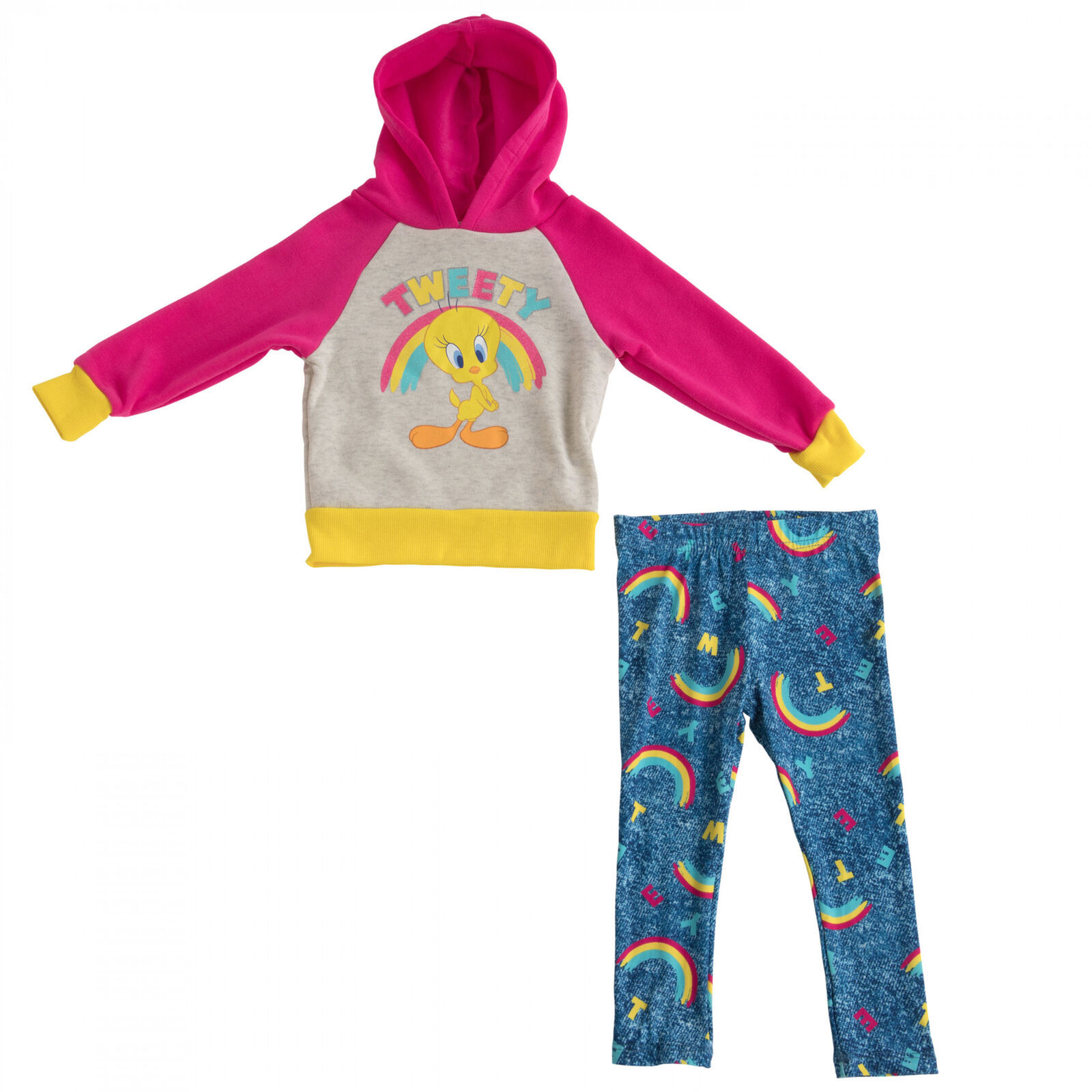 Looney Tunes Tweety Bird Rainbow Infant 2-Piece Fleece Jacket Set Multi-Color - $11.99