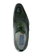 Men's Giovanni Shoes High Quality Leather Wing Tip Derby LINCOLN Green image 6