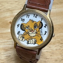 Timex Lion King Quartz Watch Unisex Gold Tone Braided Leather Analog New Battery - £18.90 GBP