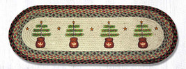 Earth Rugs OP-81 Feather Tree Oval Patch Runner 13&quot; x 36&quot; - £35.52 GBP