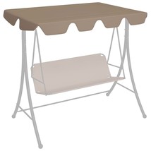 vidaXL Replacement Canopy for Garden Swing Taupe 74&quot;/66.1&quot;x57.1&quot;/43.3&quot; - $69.53