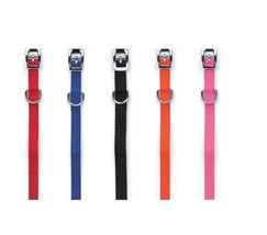 Dog Collar Bulk Packs 1/2 inch Wide Web Nylon with Metal Buckles Assorted Colors - £55.22 GBP+