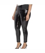 Eloquii Black Miracle Flawless Sequin High Rise Ponte Leggings Pants siz... - $27.74