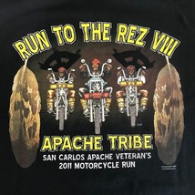 2011 Run to the Rez VIII T-Shirt Large San Carlos Apache Veterans Motorc... - £12.09 GBP