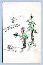 Bird Will Not Sing for Poor Artist Signed Elmer Anderson Comic UNP  Postcard K13 - £3.05 GBP
