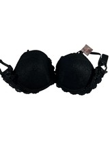 Smart &amp; Sexy Bra Womens Size 42DD Black Signature Lace Push Up 85046 Und... - £14.70 GBP