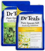 Dr. Teal&#39;s Pure Epsom Salt Bath Soaking Solution Gift Set - (2 Bags, 6 lbs Total - £40.89 GBP