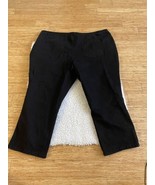 Woman within black denim stitched multi pockets stretch wide leg jeans 38W - £14.52 GBP