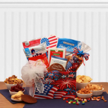 Stars &amp; Stripes Forever Patriotic Gift Box - July 4th Patriotic Gift Basket - $62.99