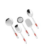 Stainless Steel Kitchenware Small Serving and Cooking Spoon Set of 5 Pcs - £54.91 GBP