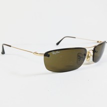 Ray Ban RB 3174 Gold Top Rectangular Unisex Rimless Sunglasses Italy - $80.00