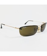 Ray Ban RB 3174 Gold Top Rectangular Unisex Rimless Sunglasses Italy - $109.41 CAD