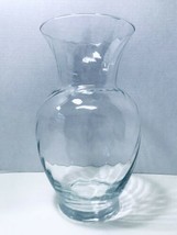Clear Glass Swirl Pattern Large Bouquet Vase Fish Tank Terrarium - £10.19 GBP