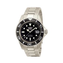 Invicta Pro Diver Men&#39;s Automatic Watch with Black Dial Analogue Display and Sil - £365.91 GBP