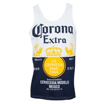 Corona Extra Bottle Label Men&#39;s Tank Top White - £27.51 GBP+