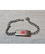 Heart Patient &quot;I Take Anti Coagulants&quot; Silver Tone Bracelet, 8&#39;&#39; - $9.56 CAD