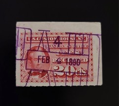 1887 20c U.S. Custom House Fee Stamp, Cashier&#39;s Office, RL1, Silas Wrigh... - $2.99