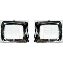 Headlight Door&amp;Bezel Pack Set of 2 LH &amp; RH Side Chrome F150 Truck F250 - £67.15 GBP