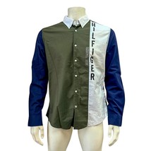 Tommy Hilfiger Mens Colorblocked Shirt, Size Large - £34.11 GBP