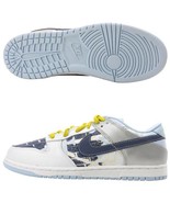 BOYS YOUTH KIDS NIKE DUNK LOW 05&#39; (GS/PS) SHOES SNEAKERS BLUE/WHITE NEW ... - £31.24 GBP