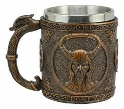 Norse Mythology Viking Trickster God Loki Coffee Mug 13oz Cup Tankard Beer Stein - £25.94 GBP