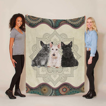 Funny Scottish Terrier Dog Mandala Floral Blanket Christmas Gift For Dogs Lover - £45.83 GBP+