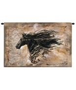 63x42 BLACK BEAUTY Horse Western Tapestry Wall Hanging - £155.06 GBP