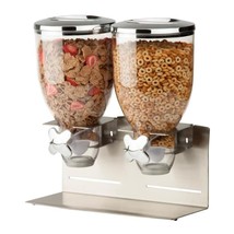 Zevro by Honey-Can-Do Double Cereal Dispenser, silver NEW IN BOX - £48.58 GBP