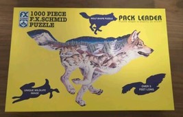 Sealed FX Schmid Pack Leader 1000 Piece Wolf Shape Puzzle 3 Foot Long New Sealed - $21.78